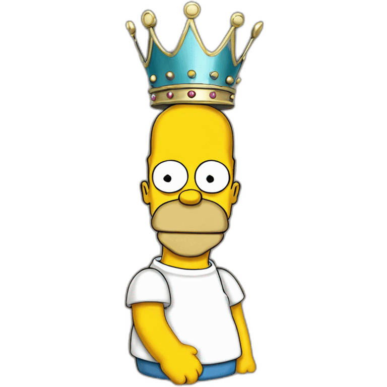 Homer simpson with a crown emoji