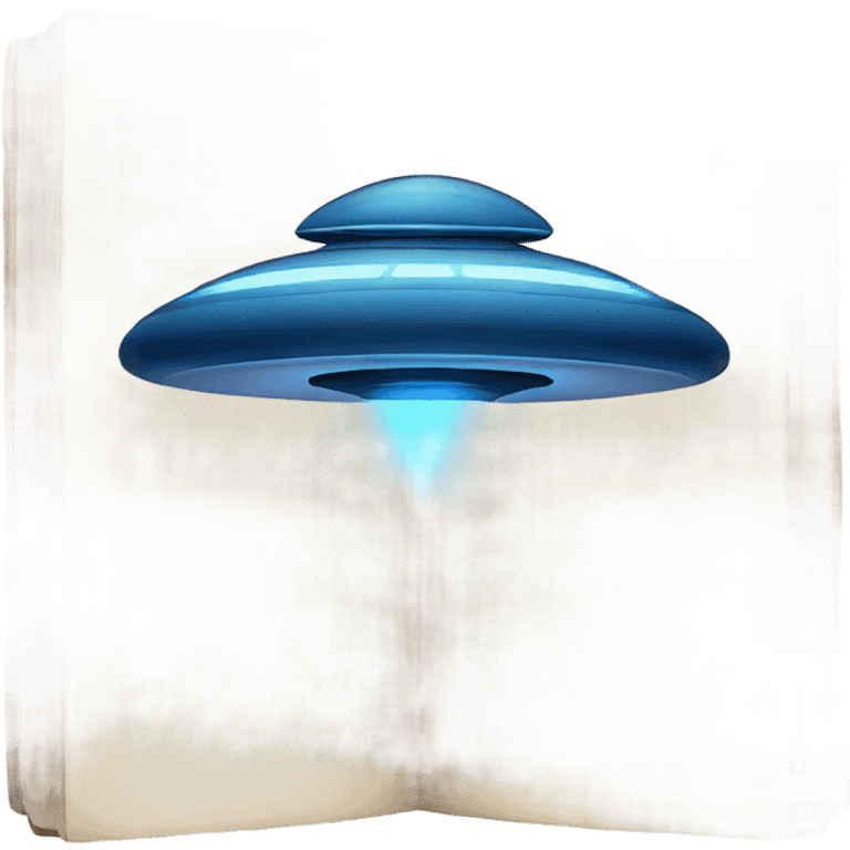 blue book with ufo on the cover emoji