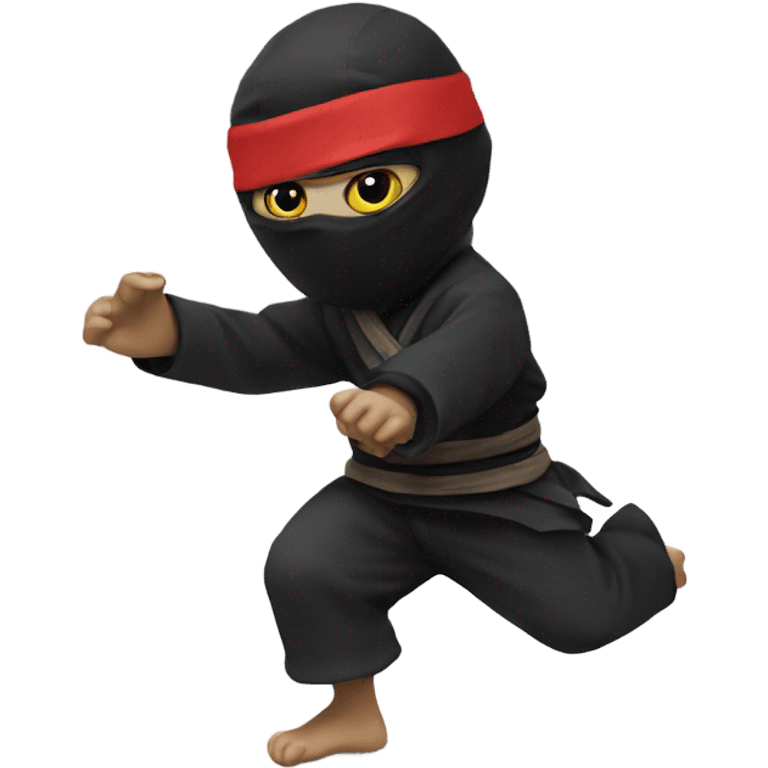 Clumsy ninja tripping over toy  emoji