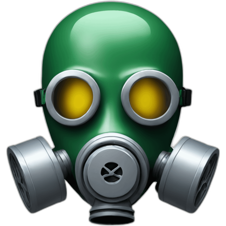 smiley face with gas mask emoji