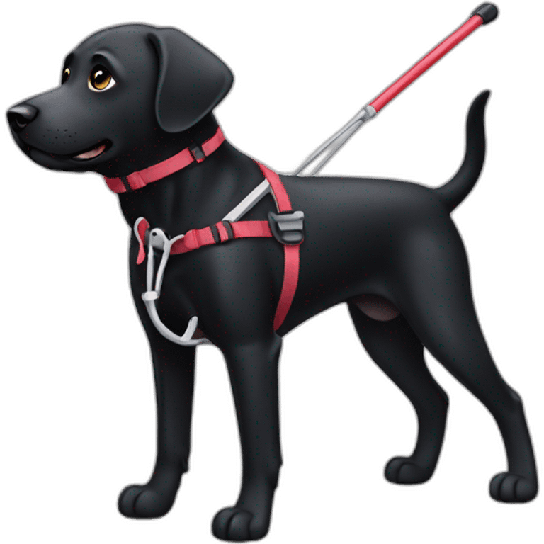 black labrador with crutches emoji