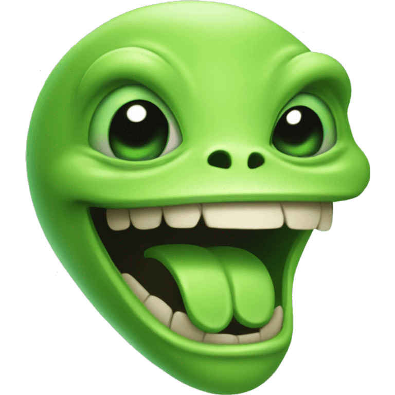 laughing green alien emoji