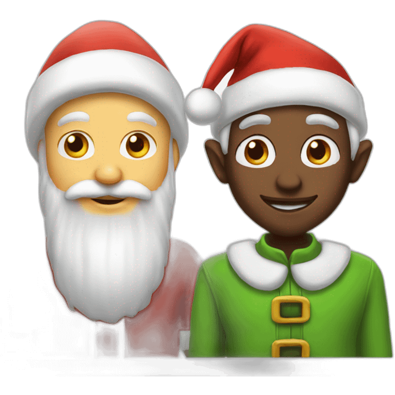 Santa Claus and elf emoji