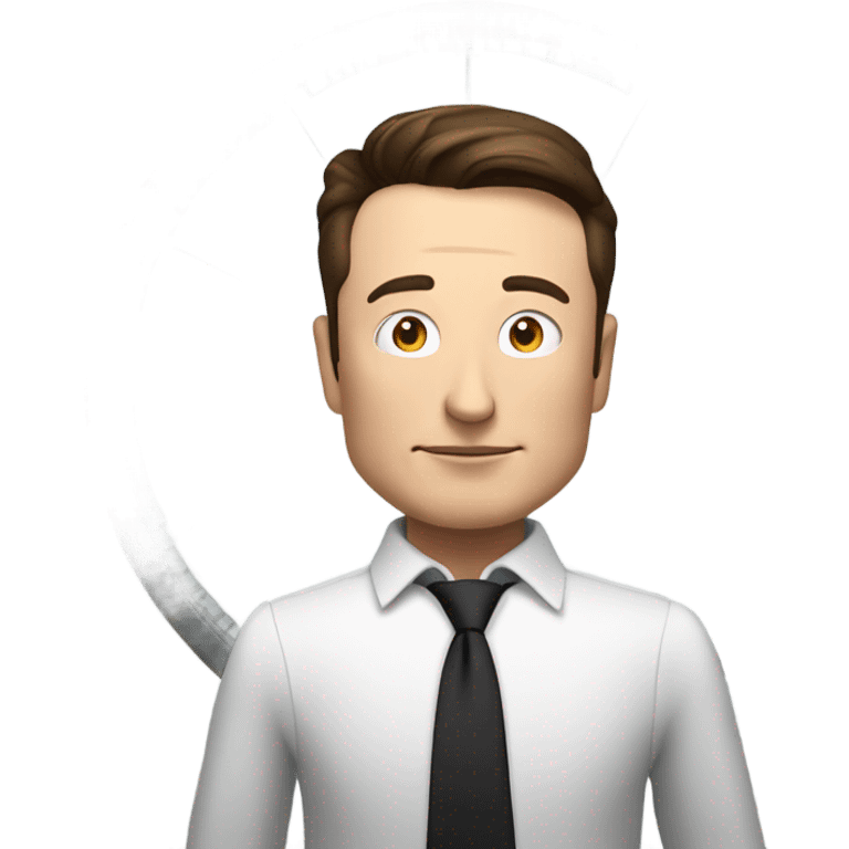 Elon musk holding a clock emoji