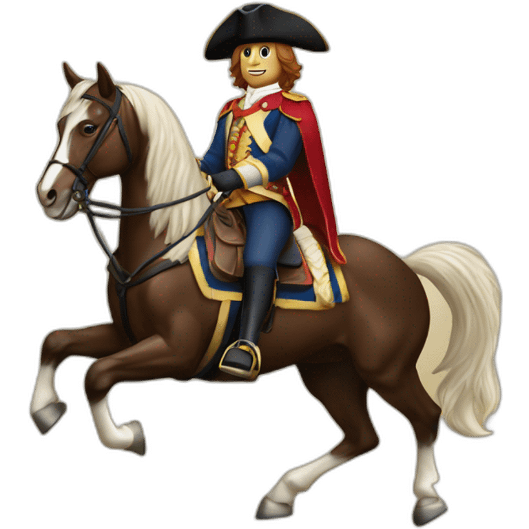 cavalier sur cheval qui saute emoji