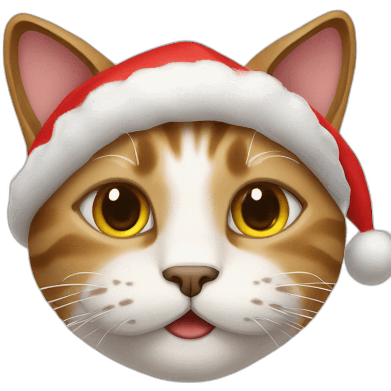 cat santa emoji