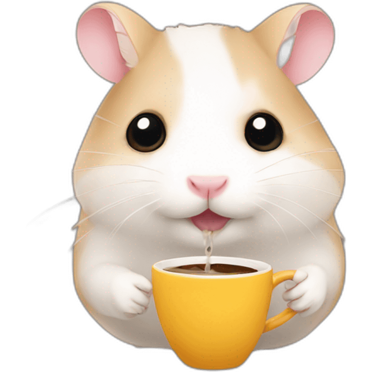 hamster drinks coffee emoji