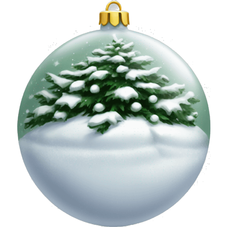 beautiful white christmas tree ball emoji