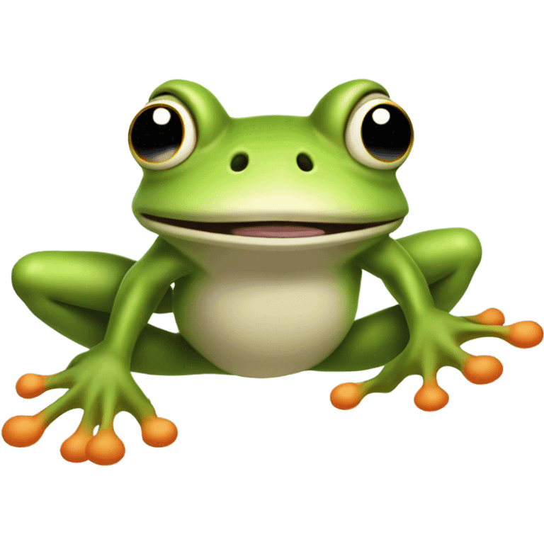 bippy-like frog running emoji