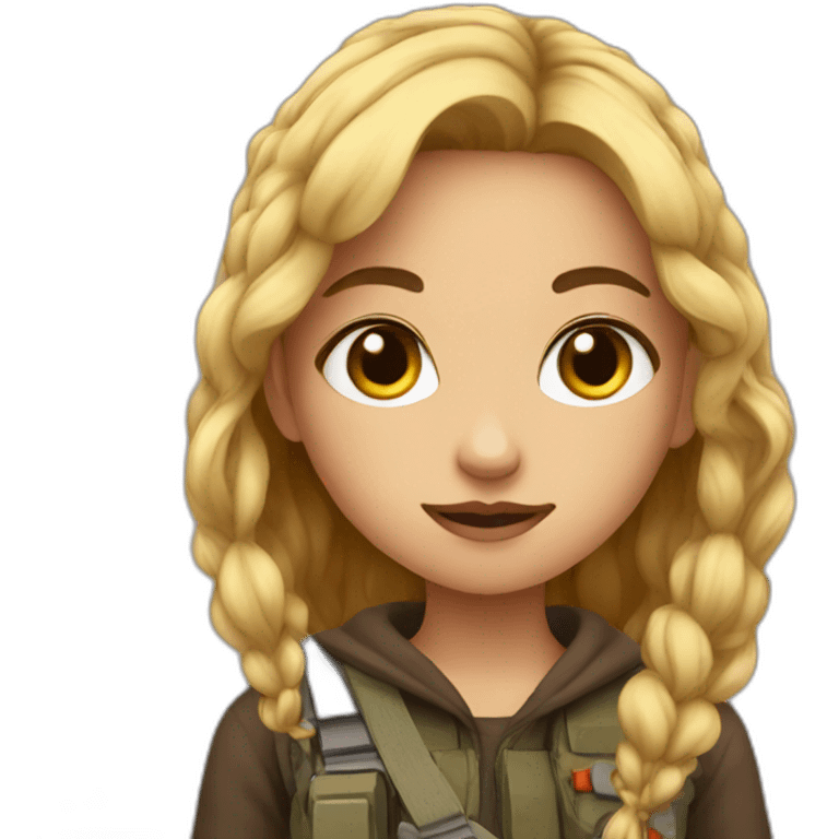 girl with an aks emoji