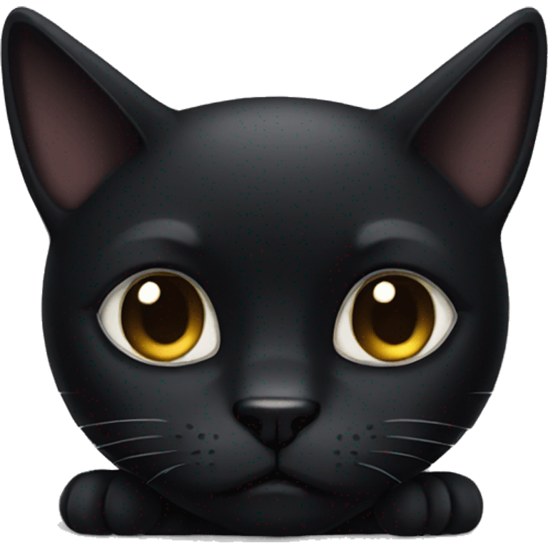 Black cat sad emoji