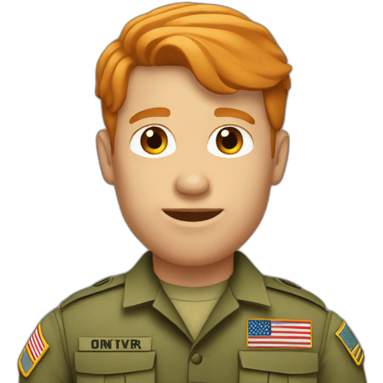 united states army man with ginger hair emoji