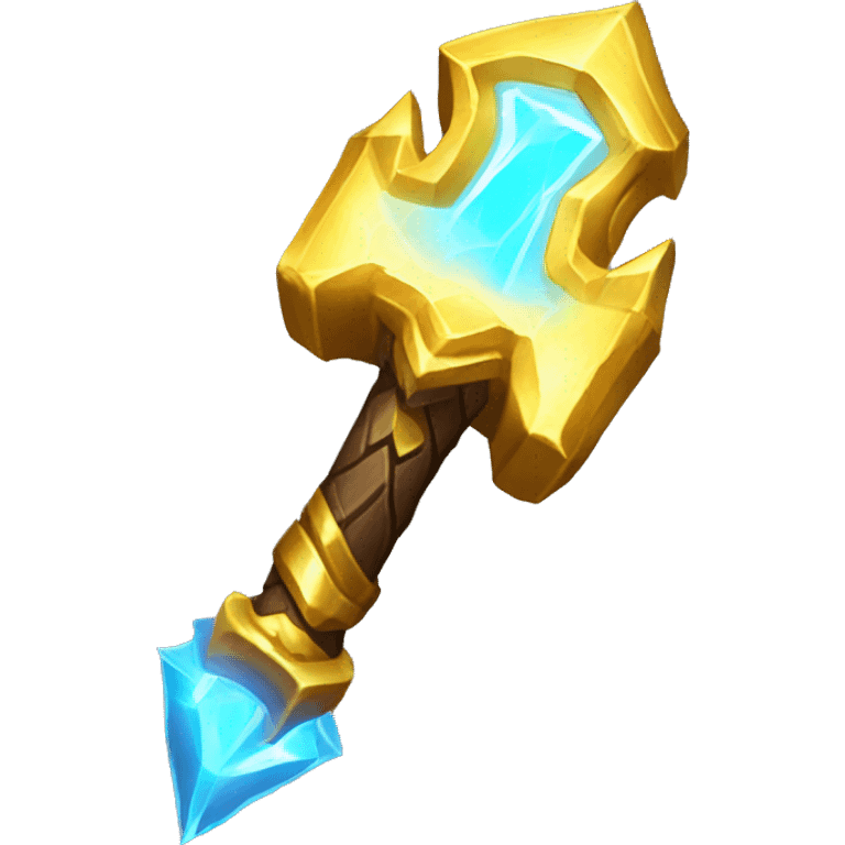 create a golden lightning hammer for the holypaladin classfrom world o wacraft emoji