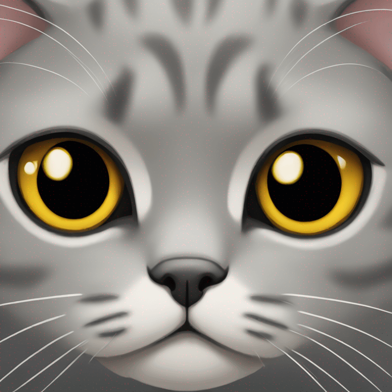 grey scottish fold cat emoji