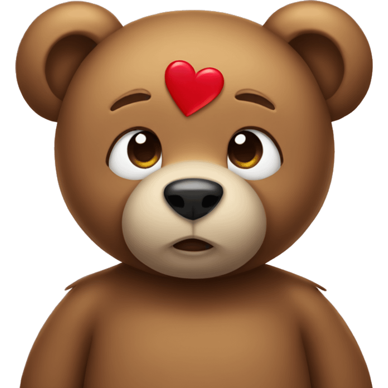 teddybear with heart crying emoji