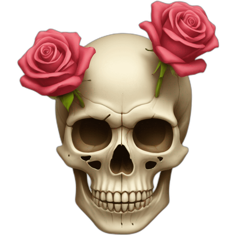 rose skull emoji