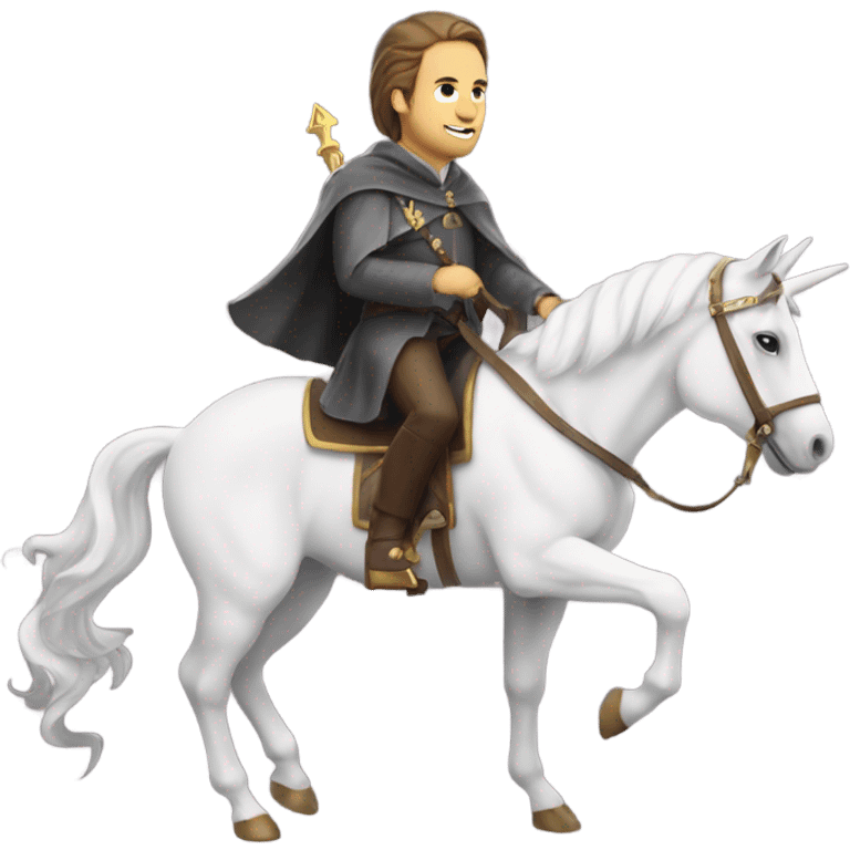 Chapel roan riding a unicorn  emoji