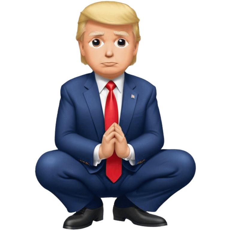 Trump on his knees emoji