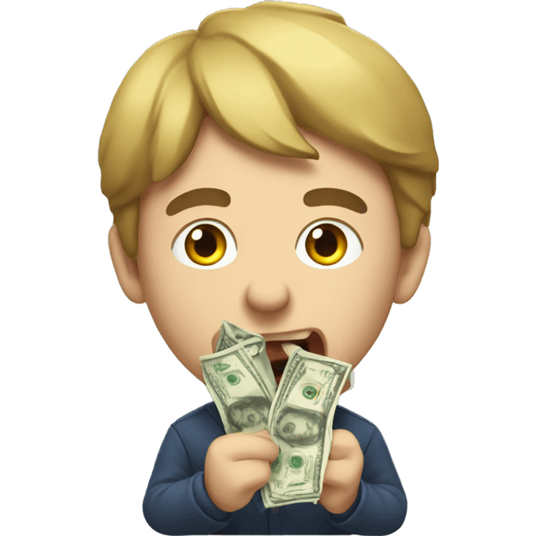 Mr beast eating money emoji