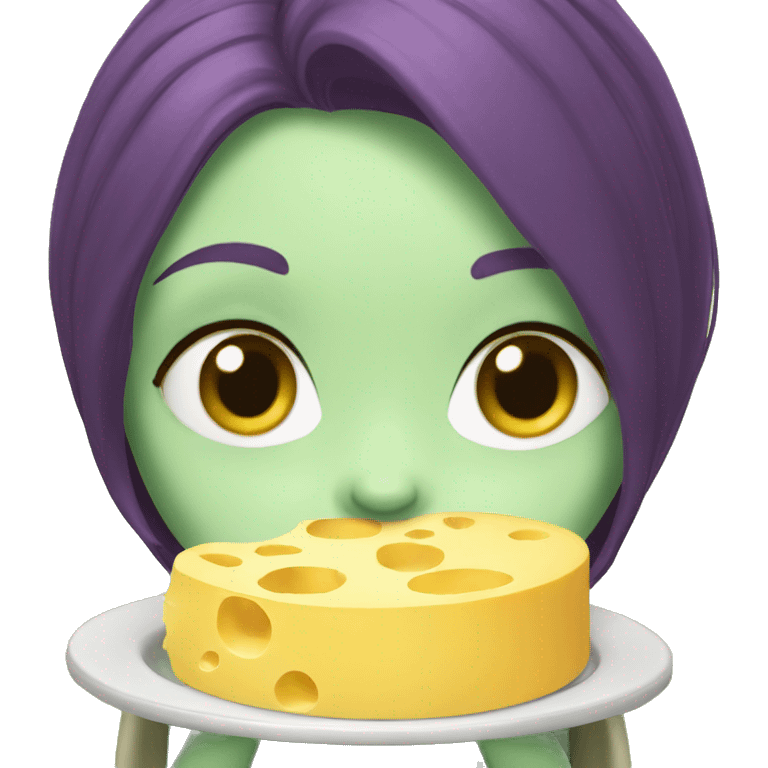 Princess fiona eating cheese emoji