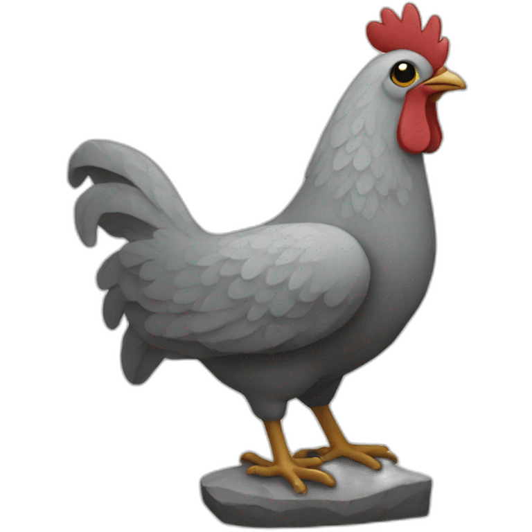 stone chicken emoji