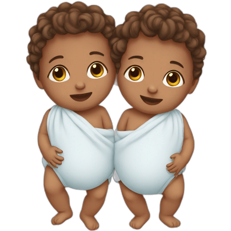 Newborn twins emoji