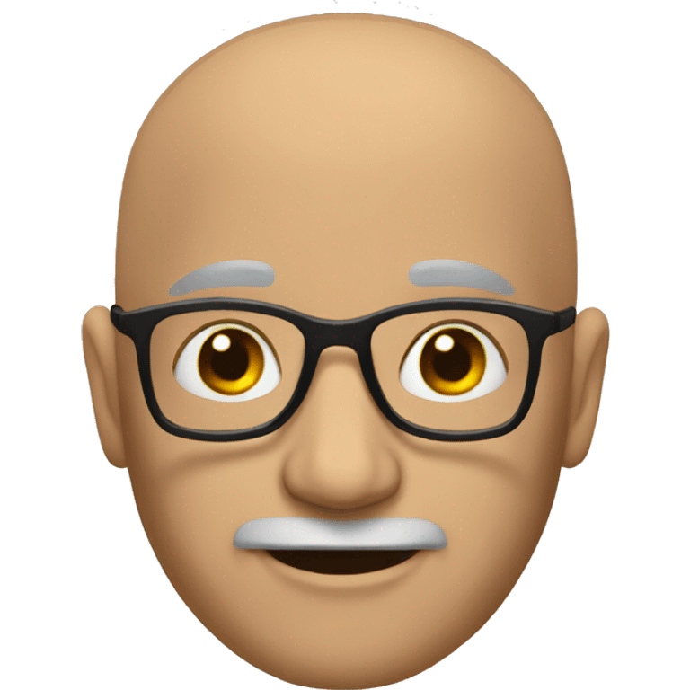 A really  bald guy with glasses emoji