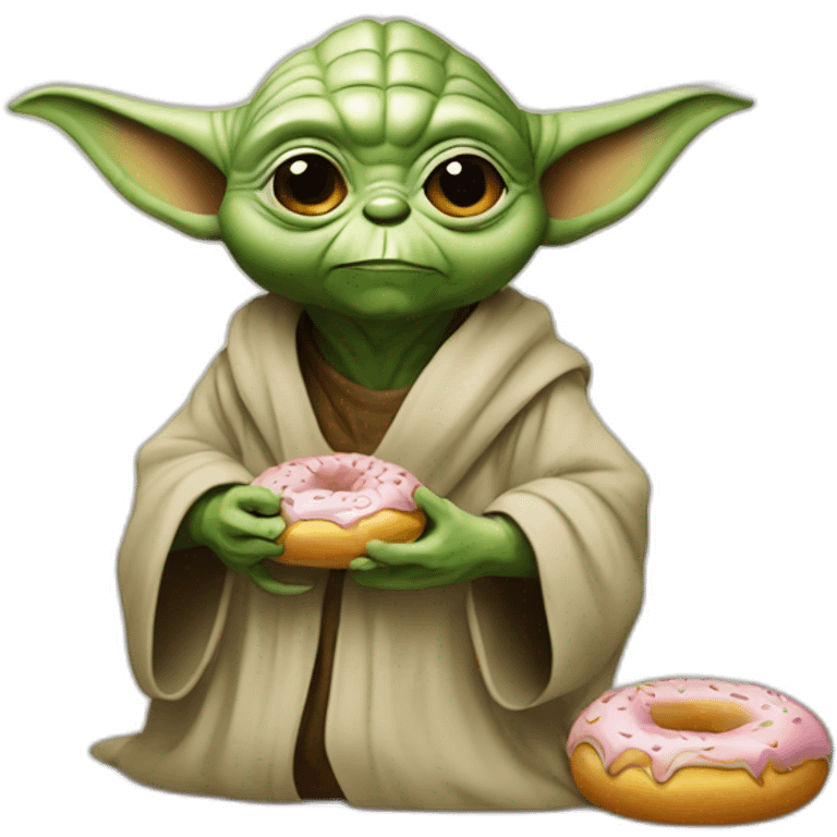 Yoda eat a donut emoji