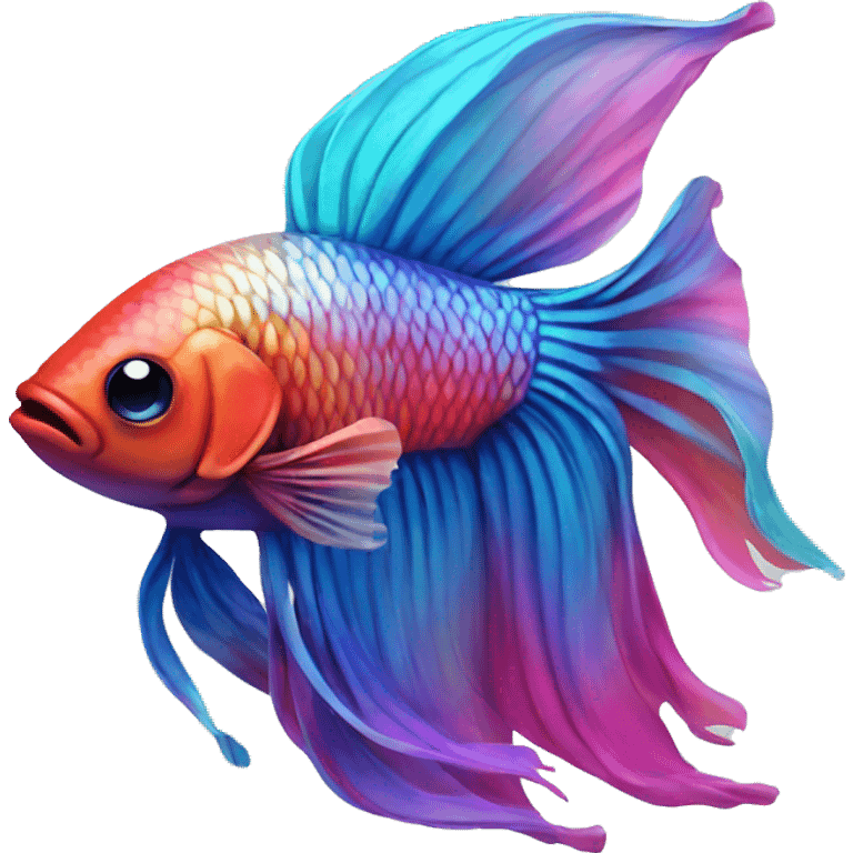 Colorful beta fish emoji