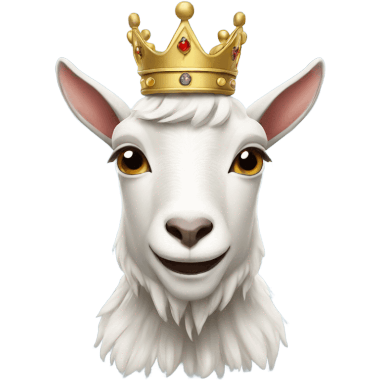 Goat wearing a royal crown emoji