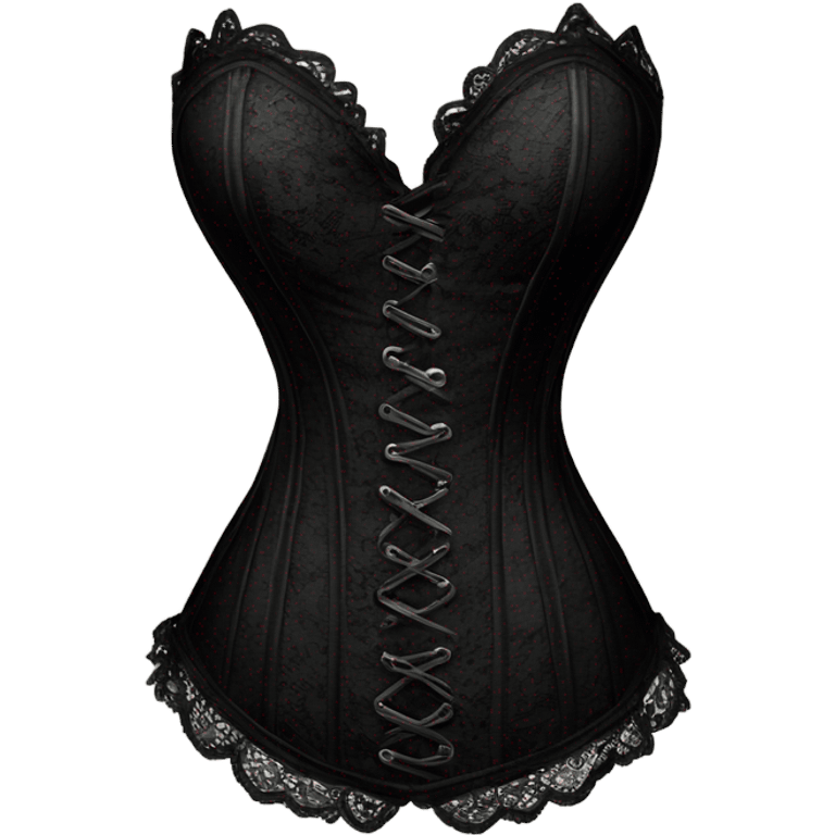 black lace corset emoji