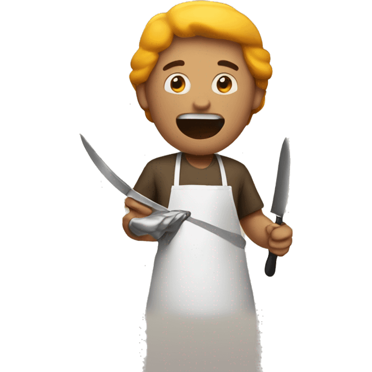 Guy with knife cooking emoji