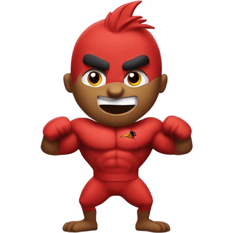 Cardinal flexing muscles emoji