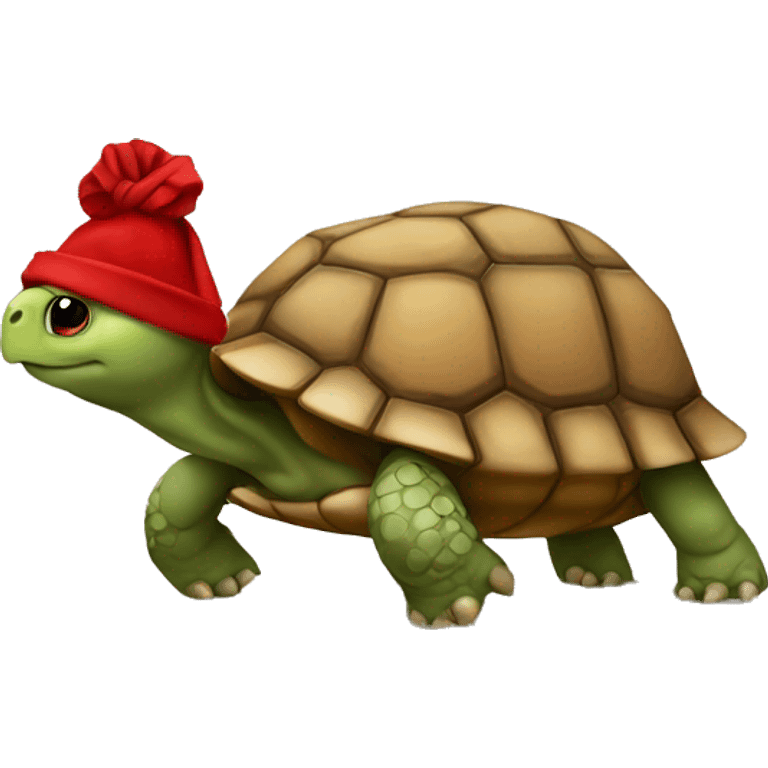 tortoise wearing a red scarf emoji