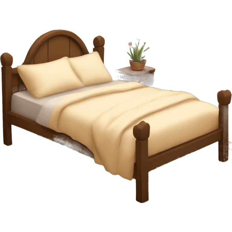 Cozy cottagecore bed  emoji