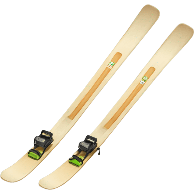 Two beige skis emoji