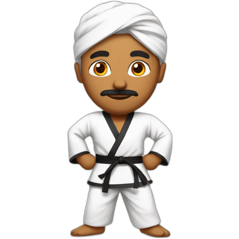 indian uncle in karate outfit emoji