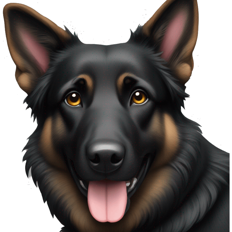 Black german shepherd emoji