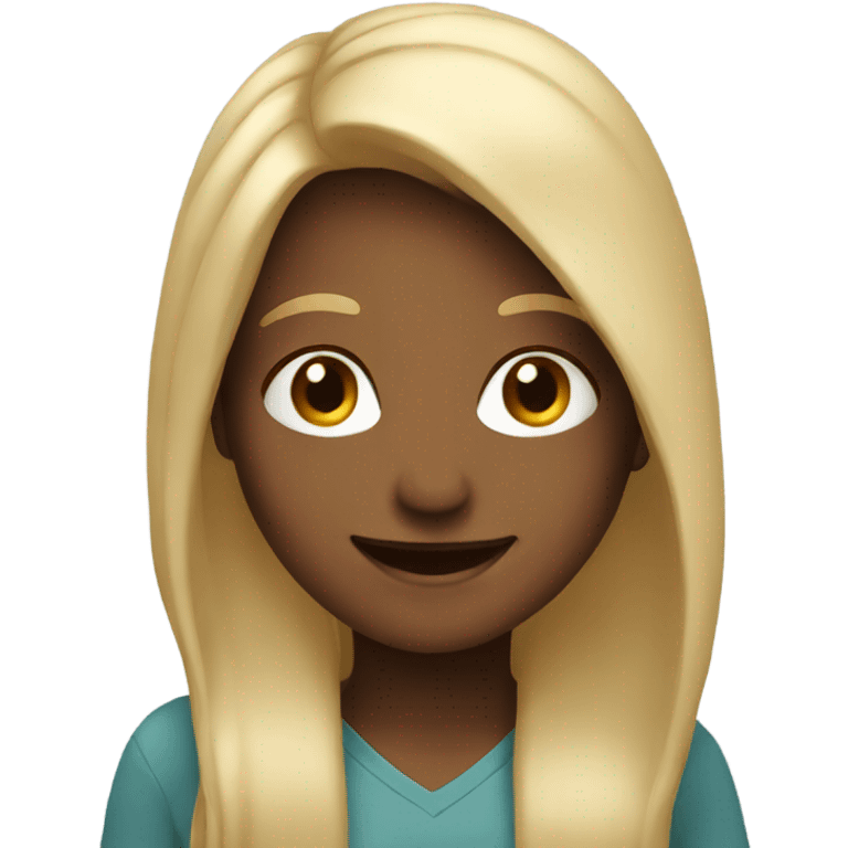 smiling girl with long hair emoji