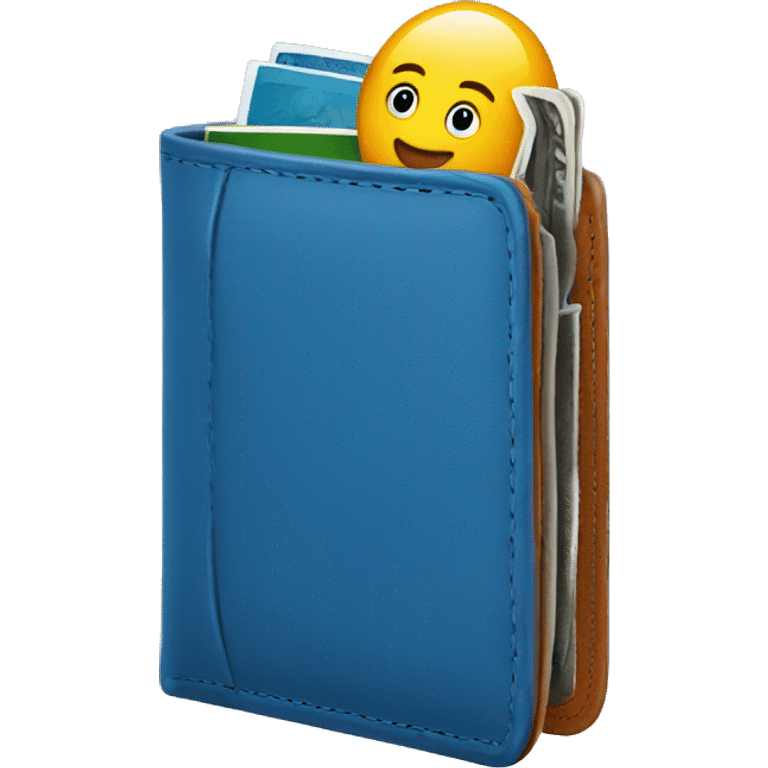 wallet with blue shirts  emoji