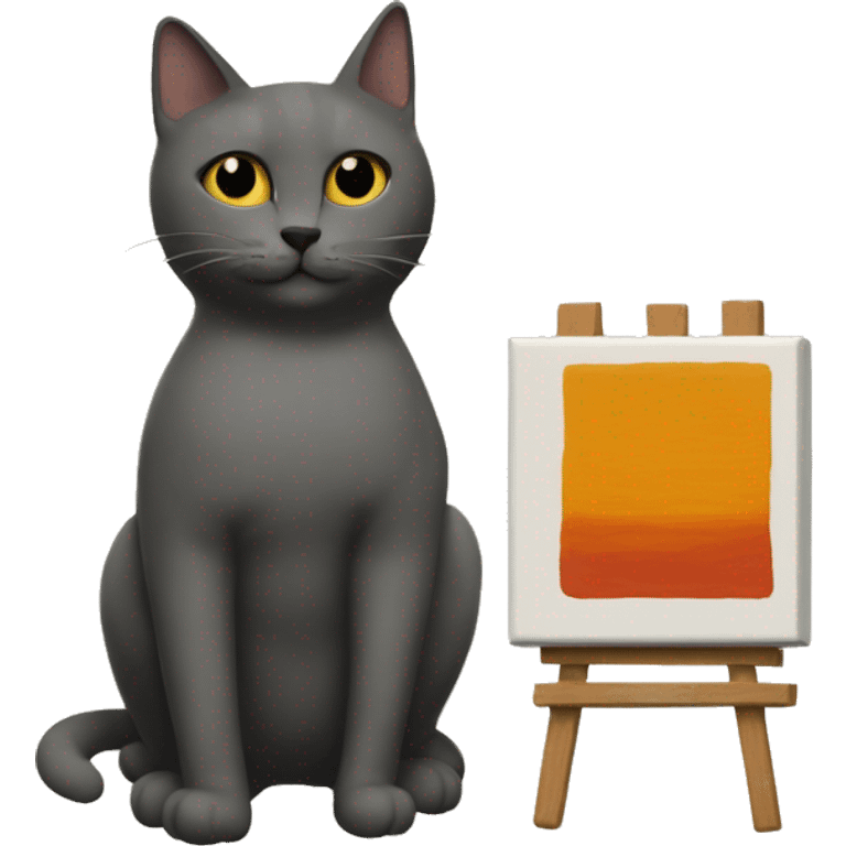 A cat painting a picture by Rothko   emoji