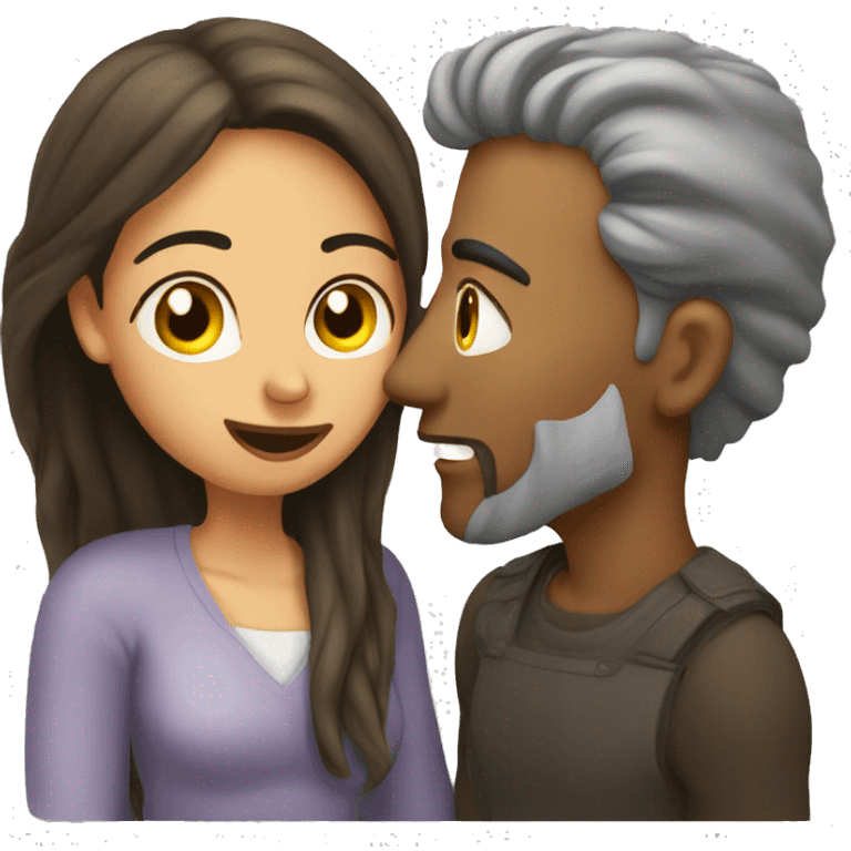 A man , he Kiss his women  emoji