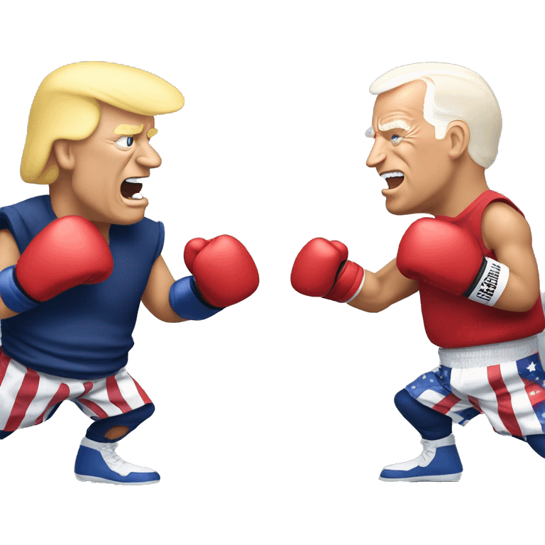 Donald trump and Joe Biden boxing emoji