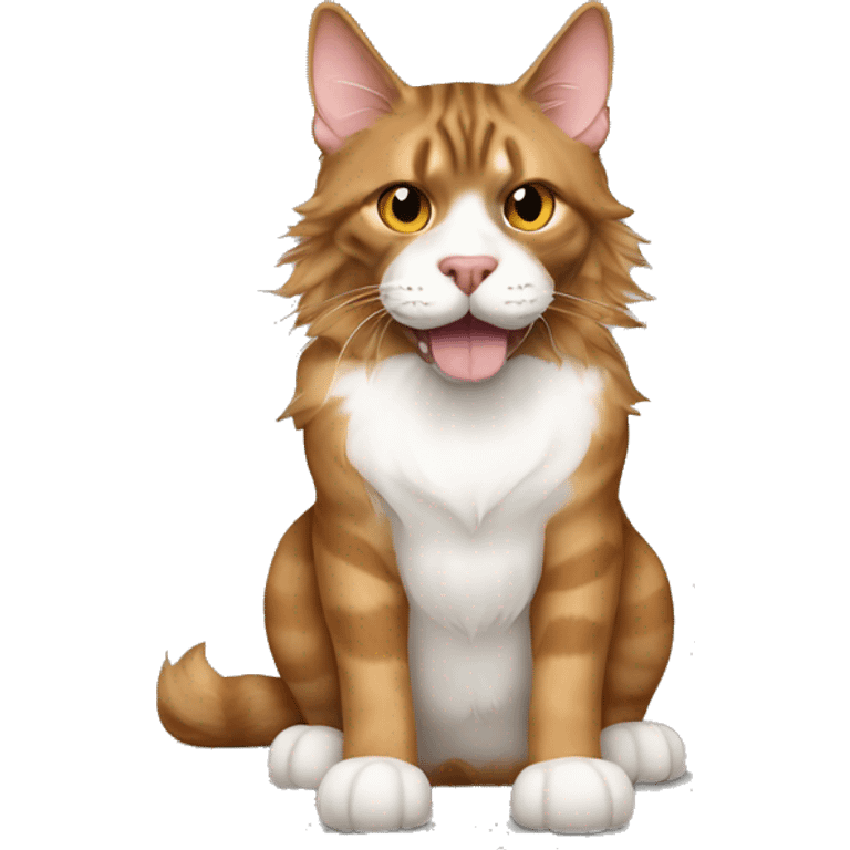 Maine Coon with pitbull emoji