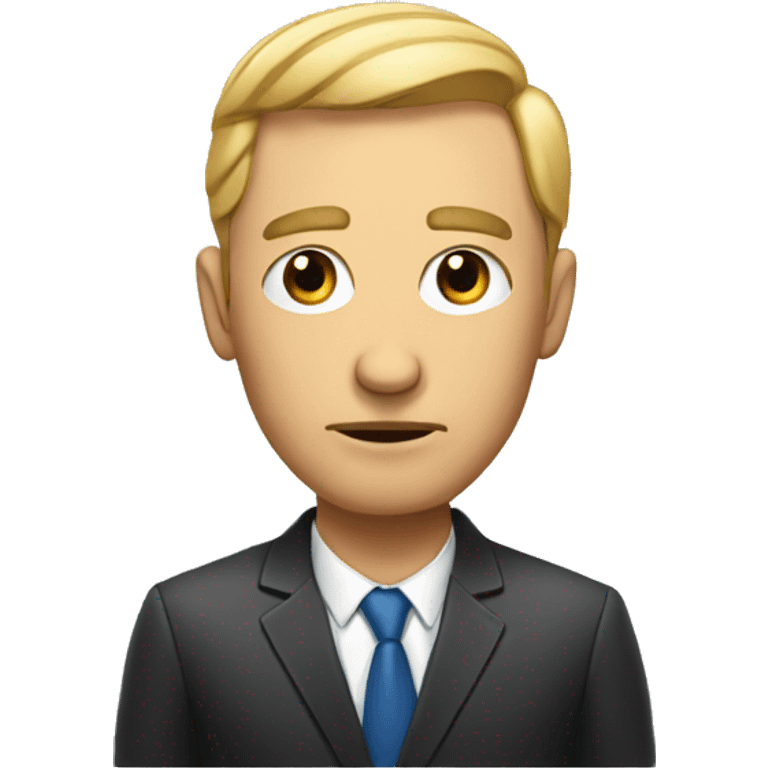 politician man with interrogation point emoji