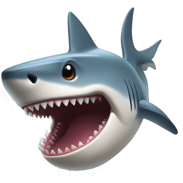 Shark head pointed up with mouth open  emoji