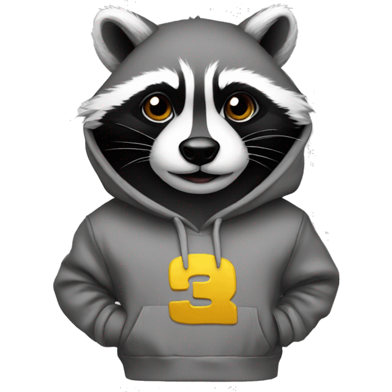 Raccon with sweatshirt emoji