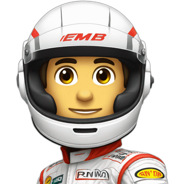 Ayrton senna with helmet  emoji