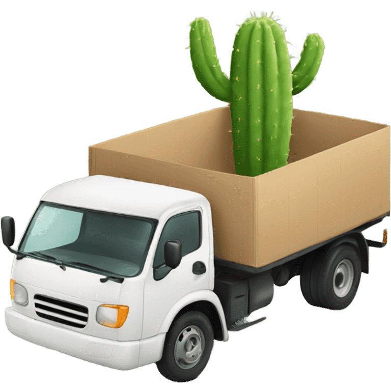 cactus in delivery truck emoji