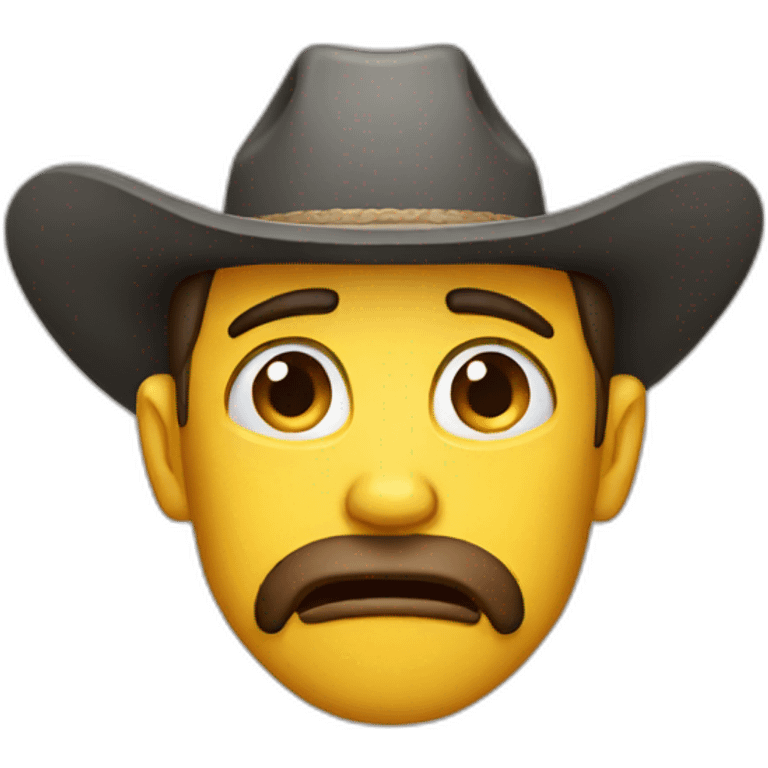 Crying cowboy emoji